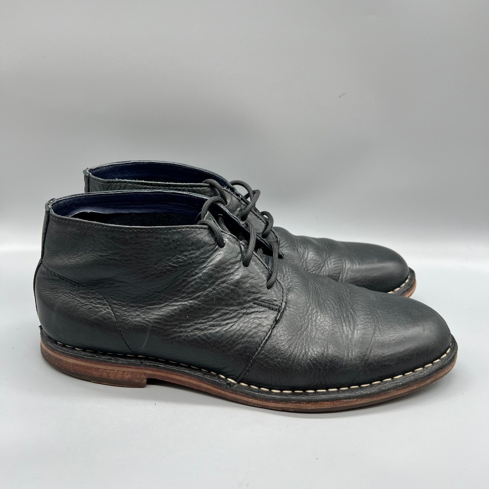 Cole Haan Boots Men 11.5 Black Leather Chukka Ankle Lace Up Casual Booties Shoes